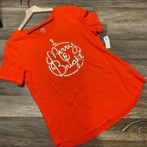Old Navy Graphic Tee “Merry & Bright” size Large